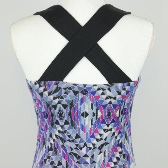 Prana Phoebe Women's Small Purple Multicolor Crisscross Strap Support Tank Top - Picture 5 of 8